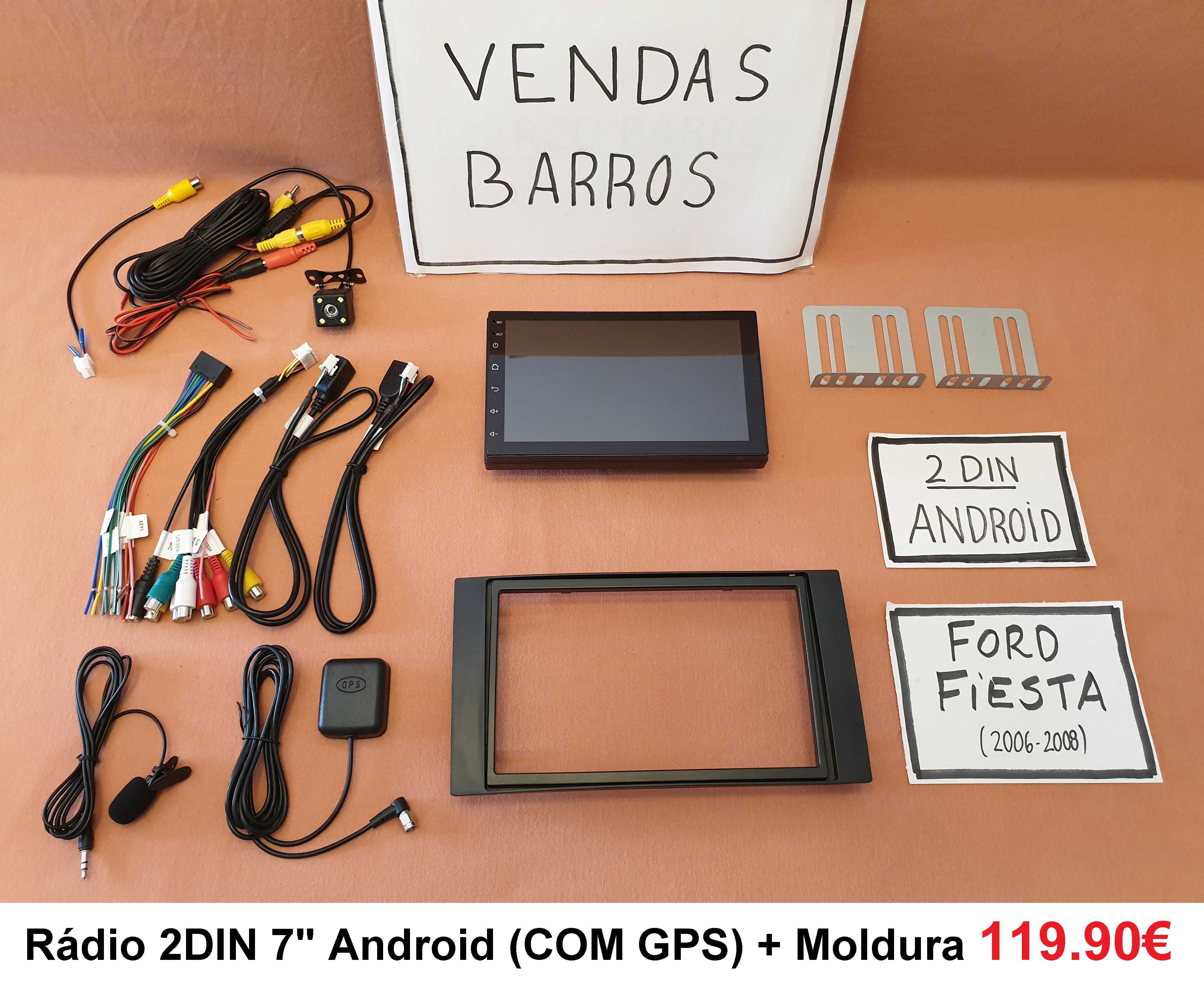 (NOVO) Rádio 2DIN • Ford Fiesta (2002 a 2008) • Android • MK5 [4+32GB]