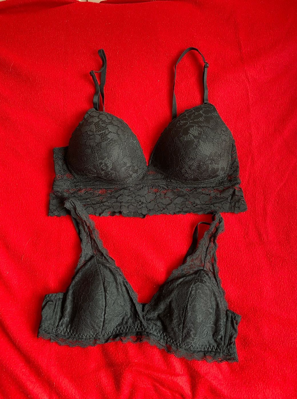 Conjunto 2 bralettes pretos da Tezenis