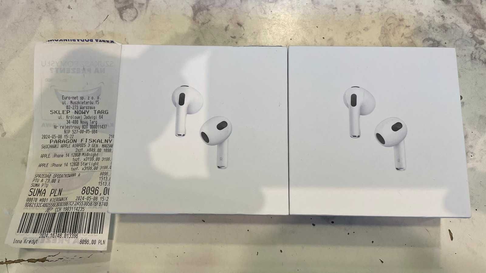 Słuchawki Airpods 3gen Magsafe nowe zaplombowane 2 lata gwa RTVeuroAGD