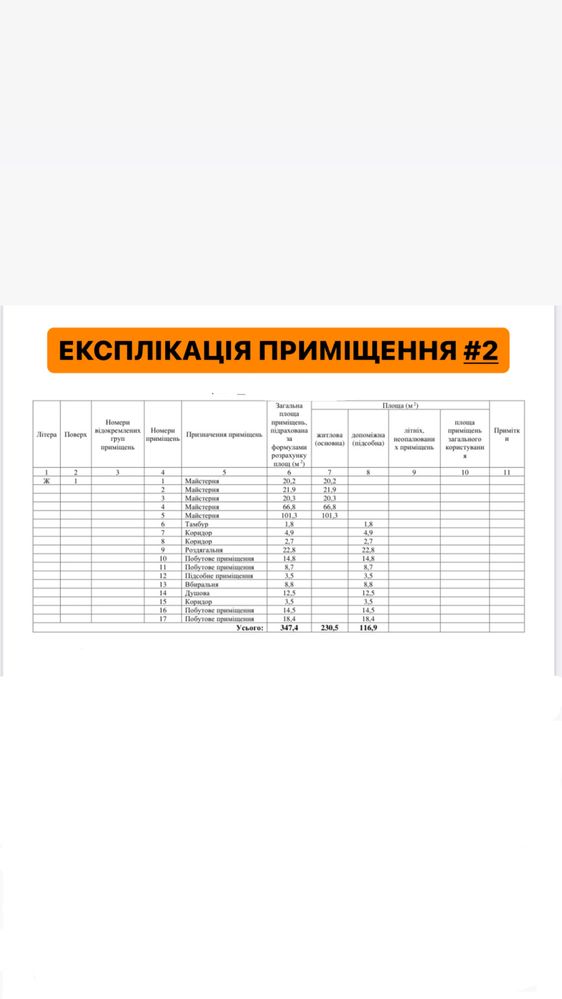 Оренда комерційного виробничого приміщення та офісів, с. Кияшки