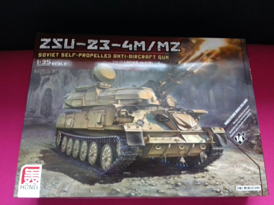 ZSU 23 4m/mz soviet anti aircraft gun 1:35 HONG