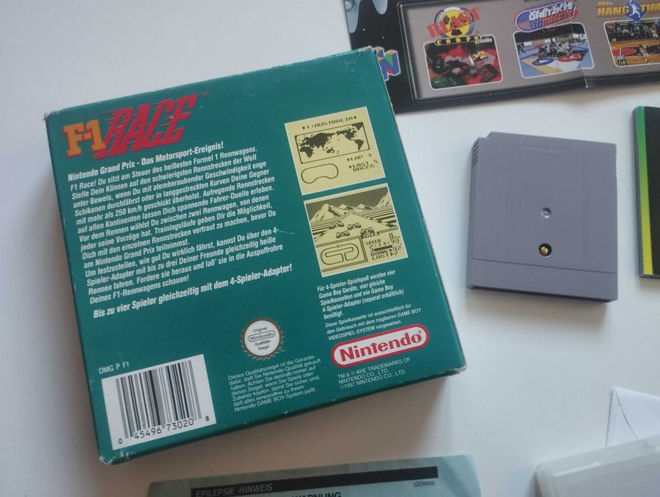 F-1 Race Gra Nintendo Gameboy Game Boy Classic Pocket pal DMG eur