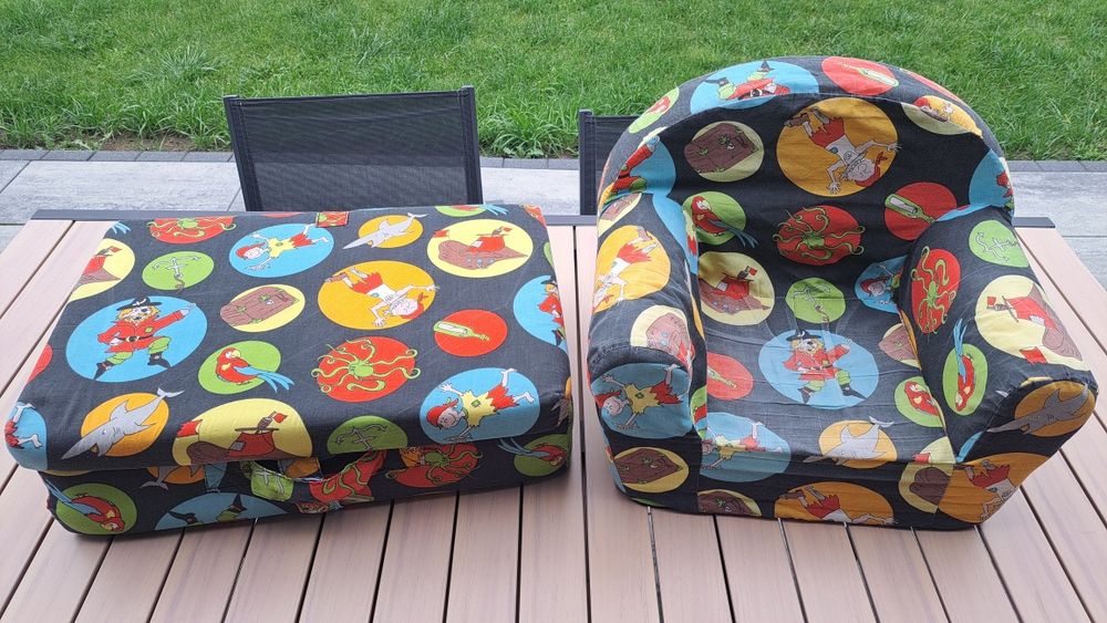 Fotelik gąbkowy z materacem