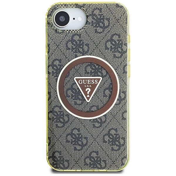 Etui Guess IML Metal Glitter 4G Circle Triangle MagSafe na iPhone 16e