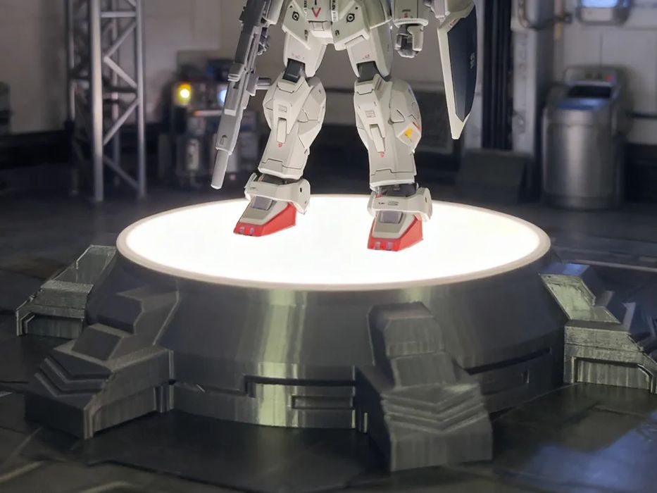 Plataforma Sci-Fi Luminosa para Modelos