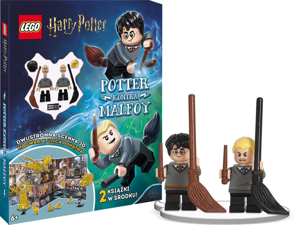 Harry Potter książki Lego. Potter kontra Malfoy figurki+książki