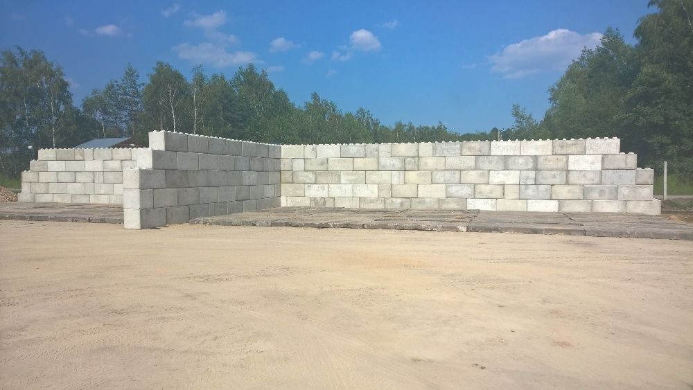 Ściany oporowe silosy ppoz betonowe zasieki boksy ogniowe 180/60/60