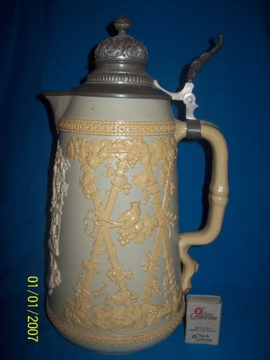 Wyjątkowy Kufel Dzban--METTLACH--ok,1900r H-35