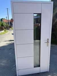 Drzwi zewnetrzne aluminiowe antracyt/ biale