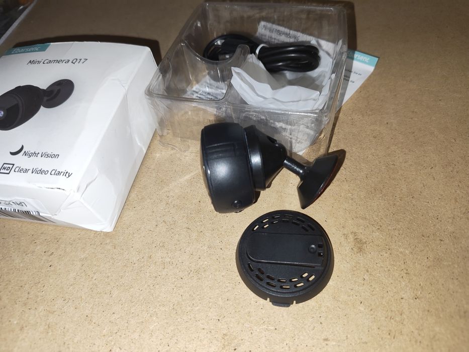 NOWA Mini Kamera Szpiegowska Ukryta Ebarsenc Q17 - WiFi, HD, Noktowizo