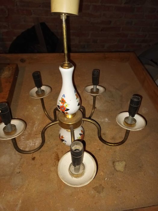 Lampa wisząca porcelanowa czasy prl
