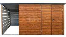 Schowek Domek Ogrodowy 3x2,5m + wiata 1,5x2,5 Brama  TS826