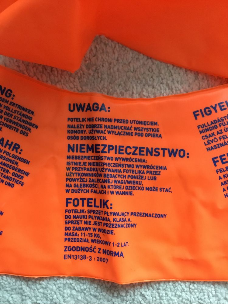 Siedzisko , fotelik do kąpieli w basenie do 15 kg Speedo