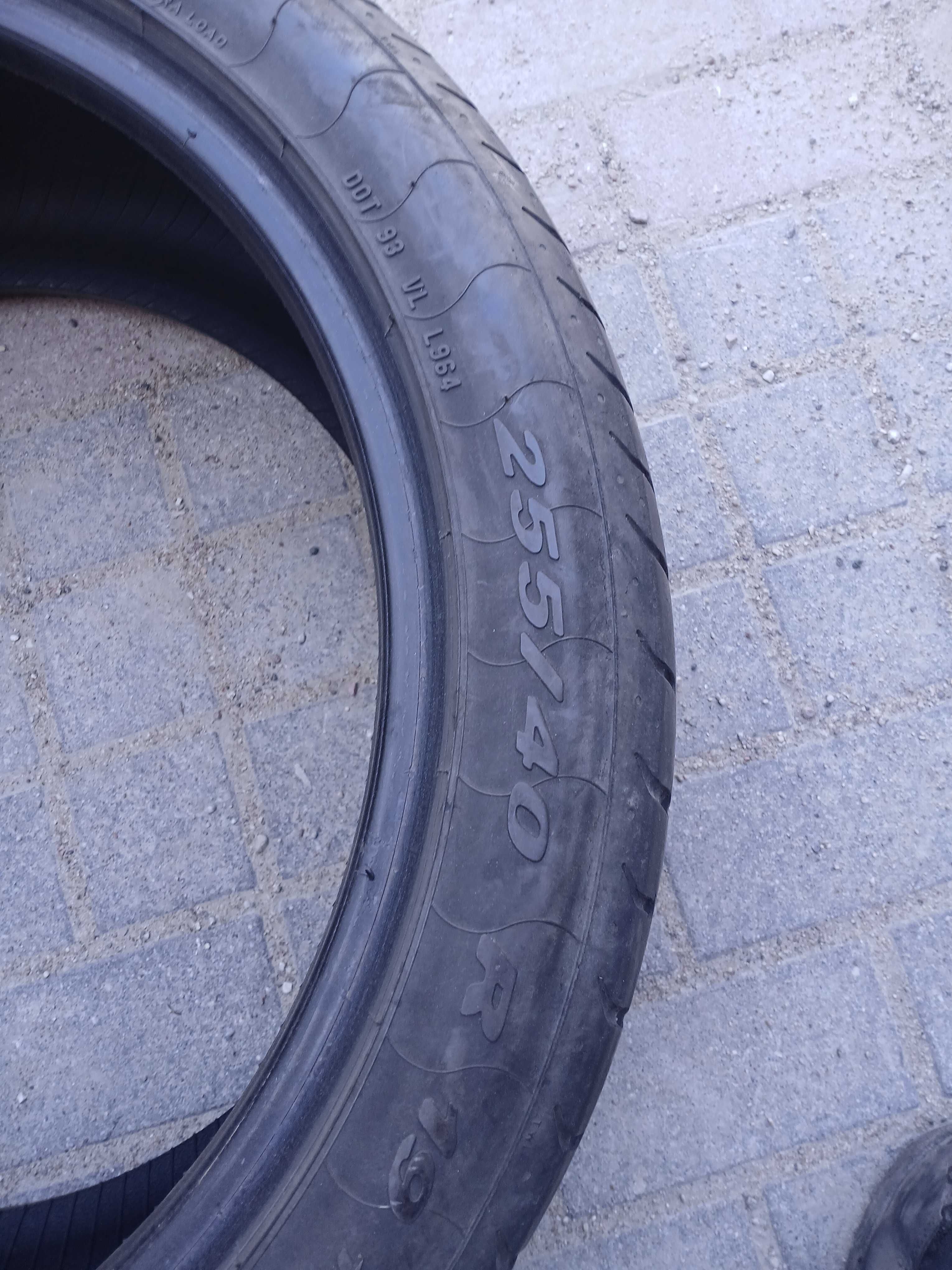 2x używane opony letnie 255/40 R19 Pirelli Gwarancja Montaż Duży wybór