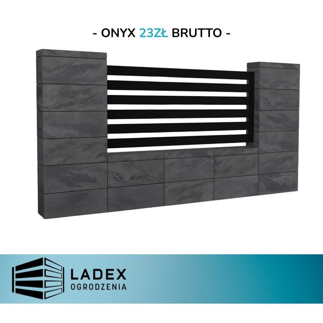Pustak Ogrodzeniowy Fini PROMOCJA 50x20x20 stalowo-biały, grafit, onyx