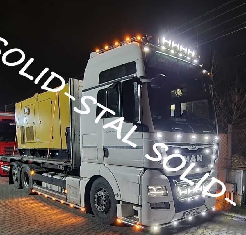 Orurowanie ze stali nierdzewnej na grill z napisem MAN TGA / TGX POLER