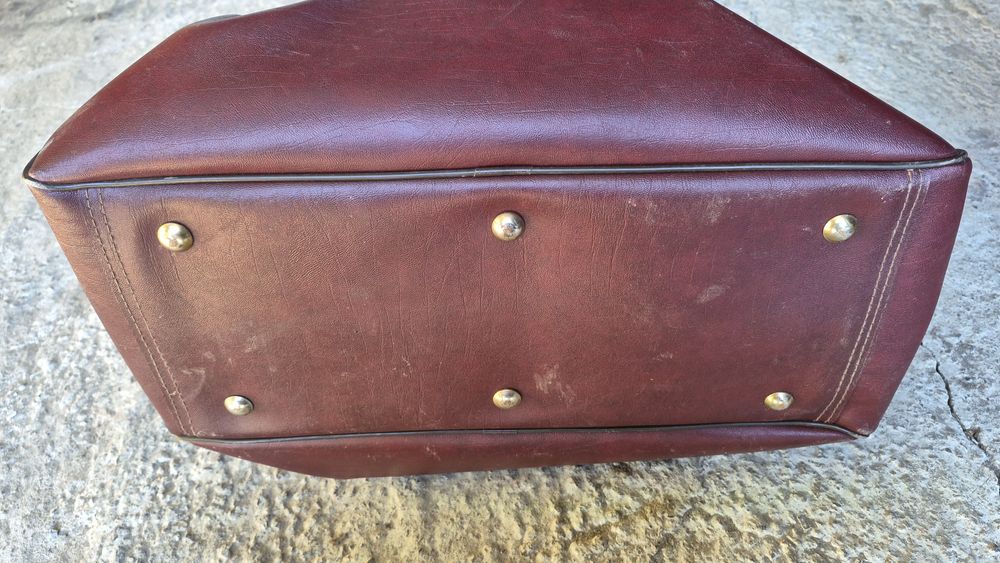 Duża stara torba podróżna PRL