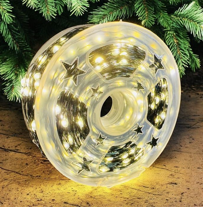 Гирлянда Капля Росы 100 м тепло-белый свет ( премиум качество)