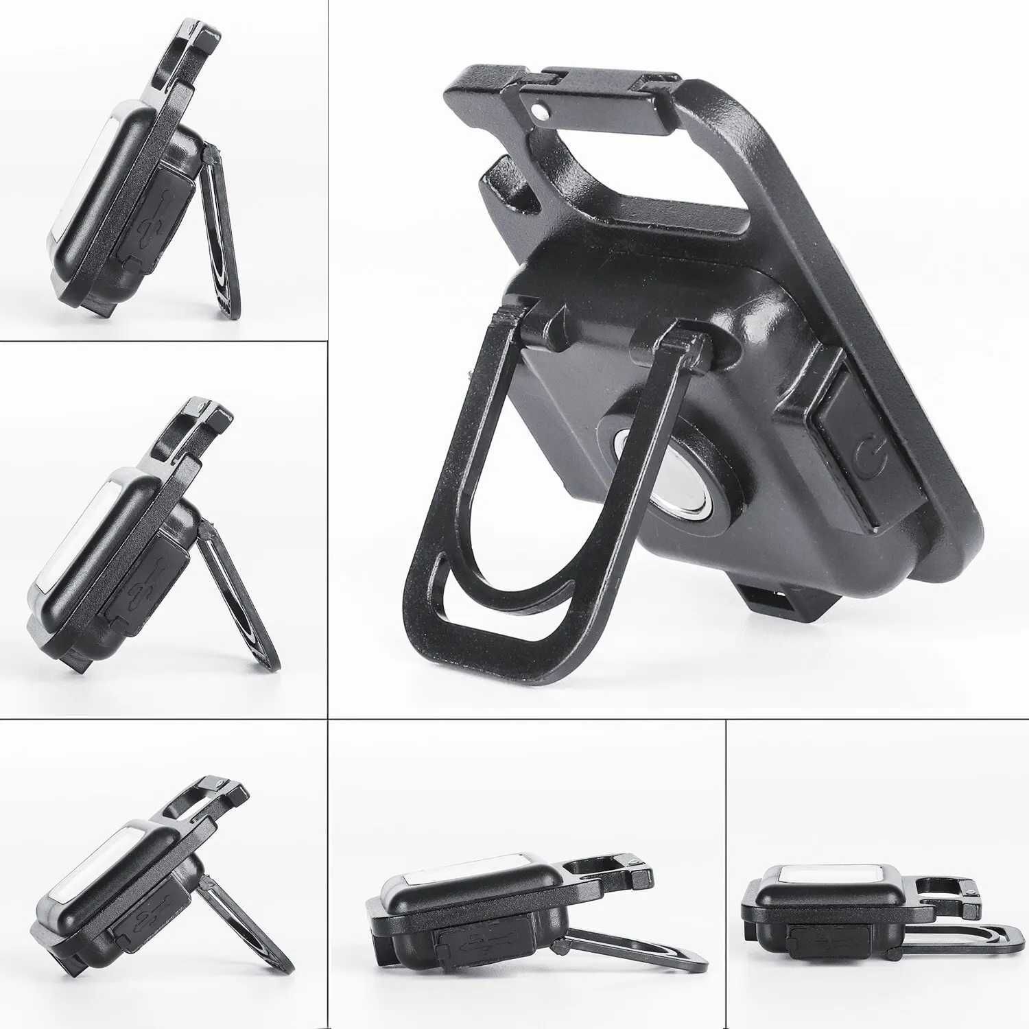 Wielofunkcyjny mini reflektor brelok do kluczy z latarką USB.