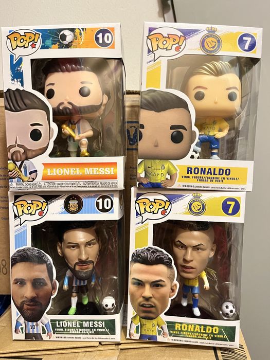 Bonecos jogadores Ronaldo Mbappé Neymar Messi Haland Novos Natal