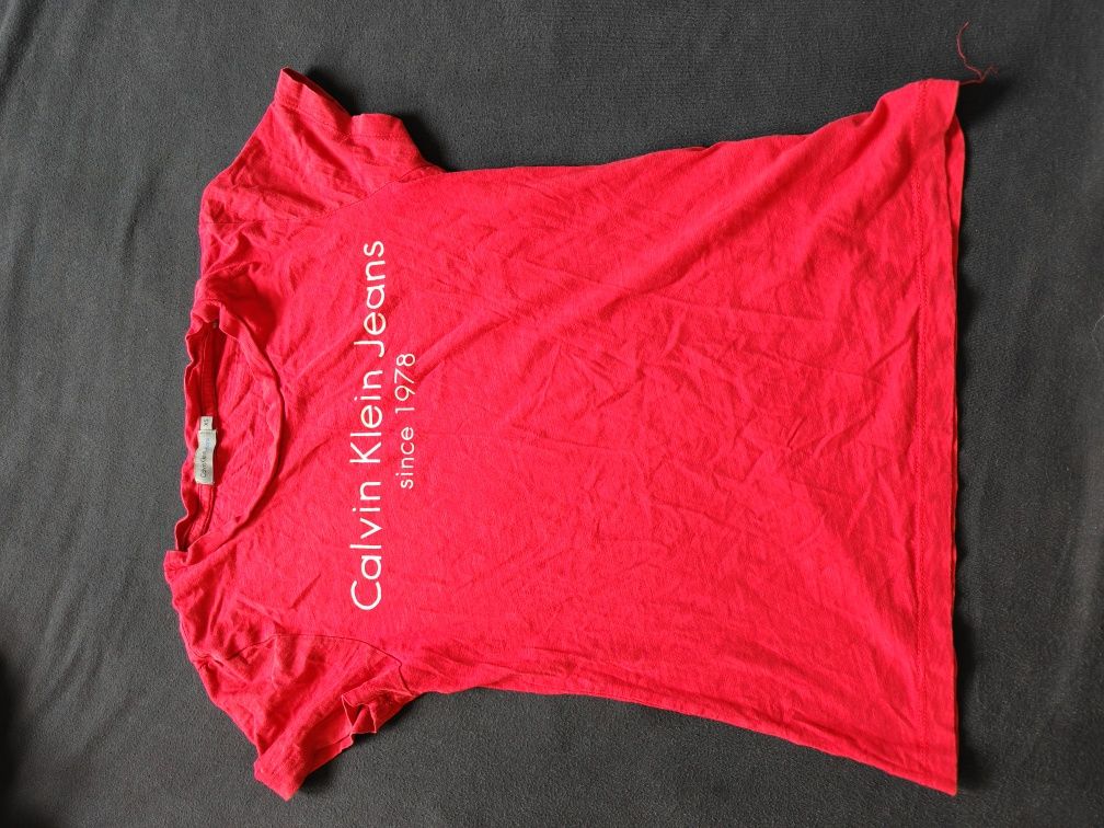 T-shirt koszulka damska czerwona Clavin Klein XS