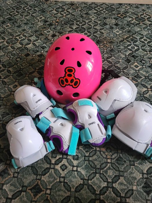 Дитячі ролики Rollerblade 28-32 для дівчинки + захист + шолом