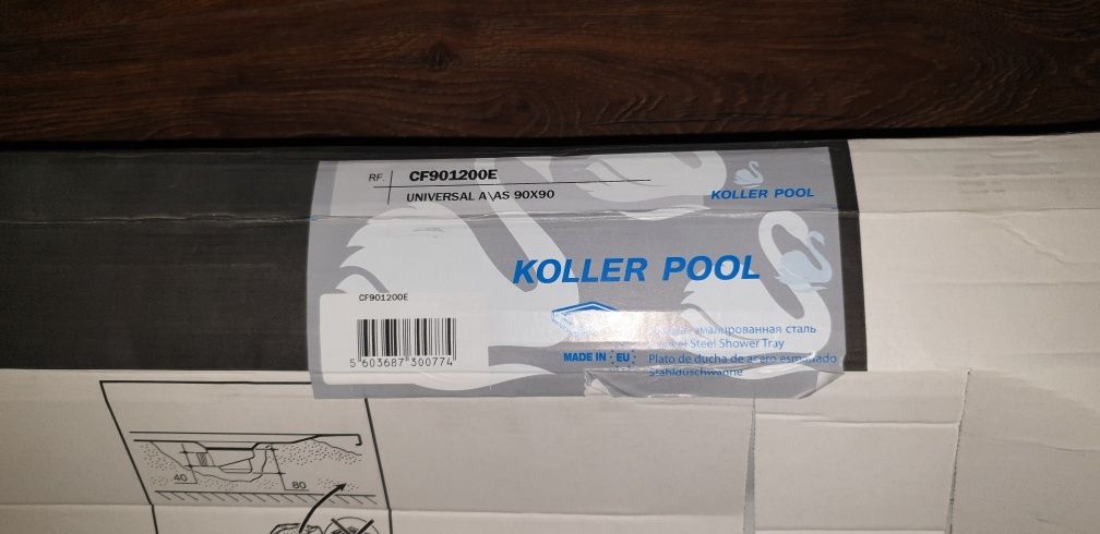 Новий  Піддон для душу 90х90 Koller Pool 90/90