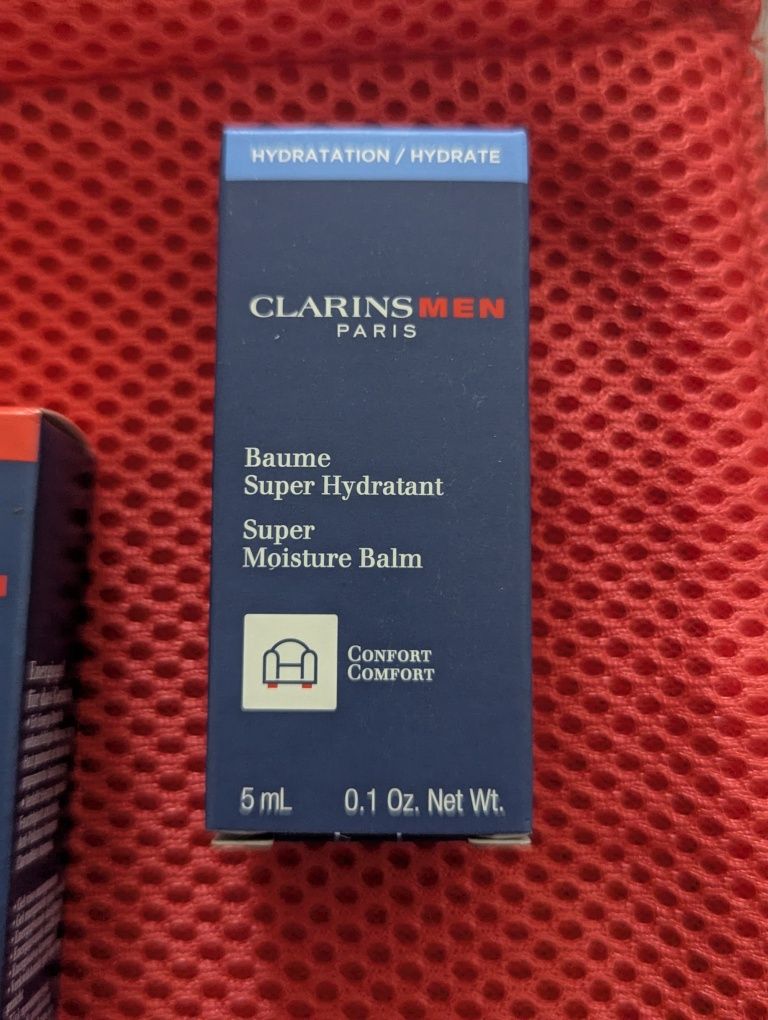 Чоловічий набір тестерів Clarins в косметичці 5 мл, 5 мл, 3 мл