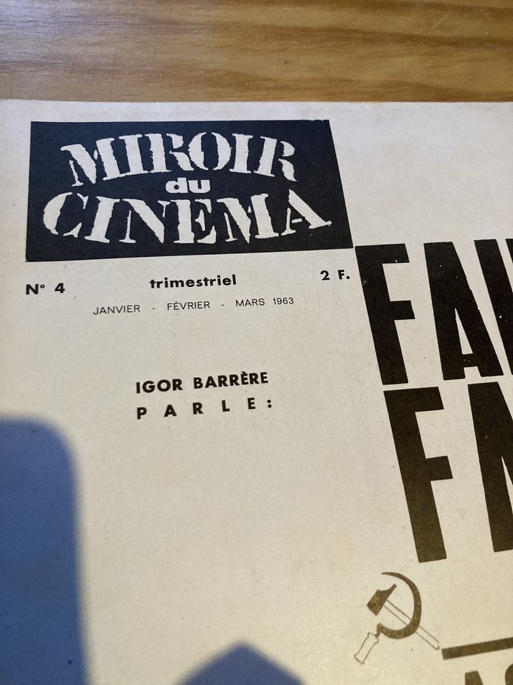 Miroir du Cinema - revista francesa