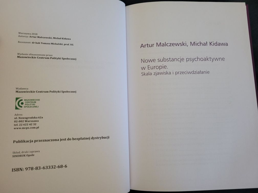 A.Maczewski,M.Kidawa Nowe substancje psychaktywne w EU 2018 MCPS