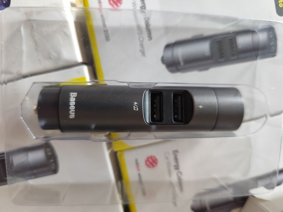 FM-трансмітер Baseus Energy Column Car Wireless MP3 Charger Dark Grey