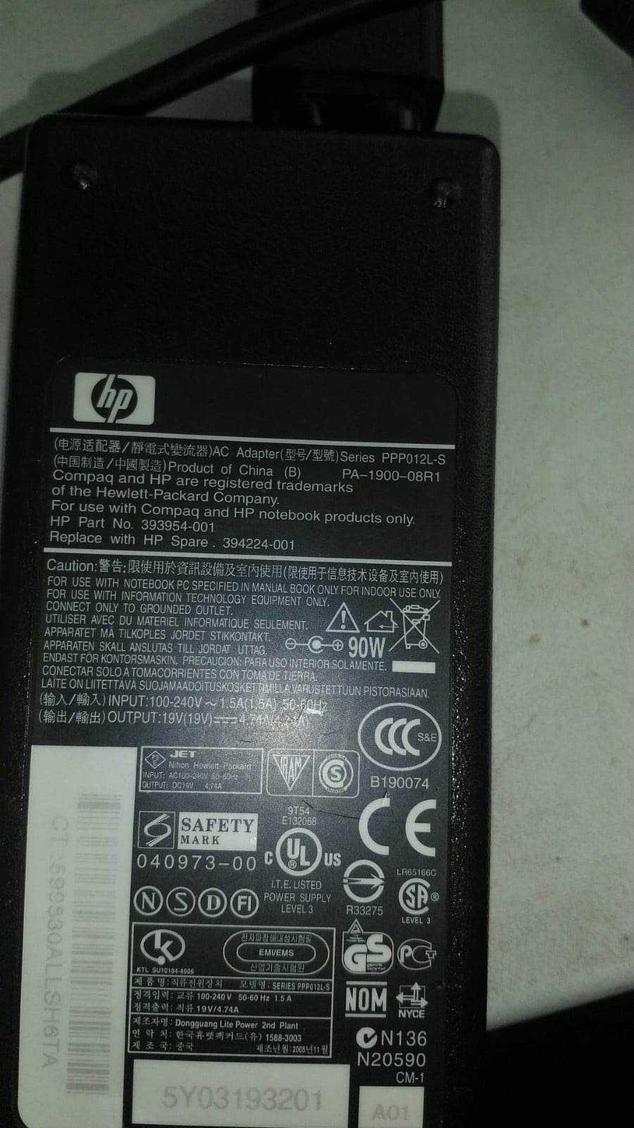 Zasilacz  ładowarka do laptopa HP 90 W