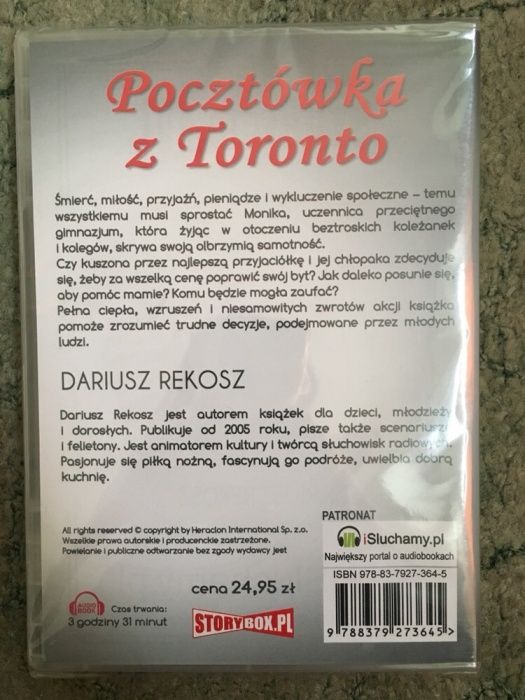 Pocztówka z Toronto story box audio book książka mp3