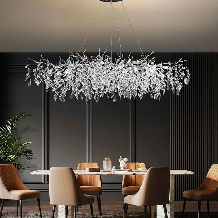 Кришталева люстра видовжена люстра,світильник,стильний,люстри