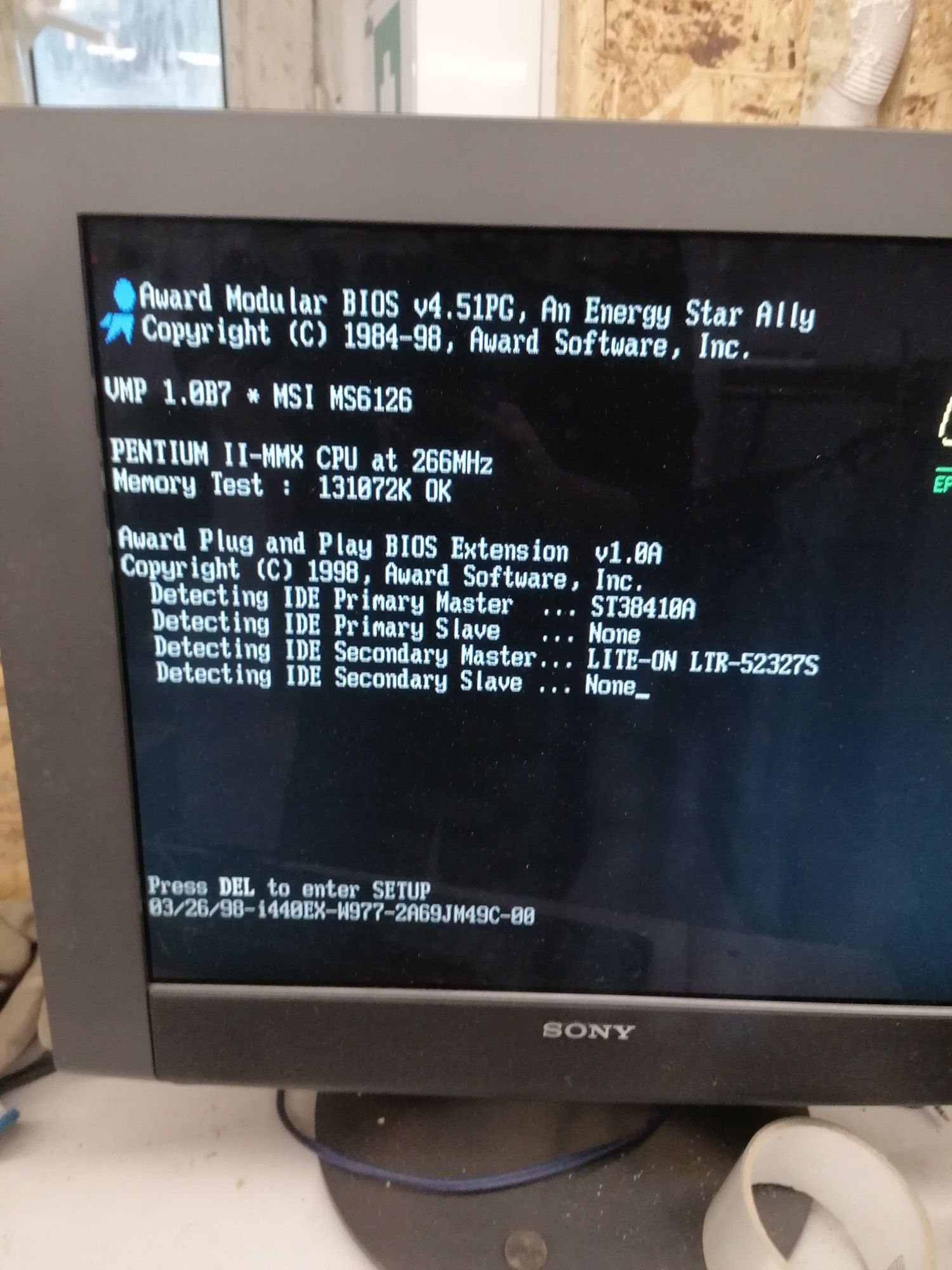 Stary komputer, Pentium II 266MHz MMX
