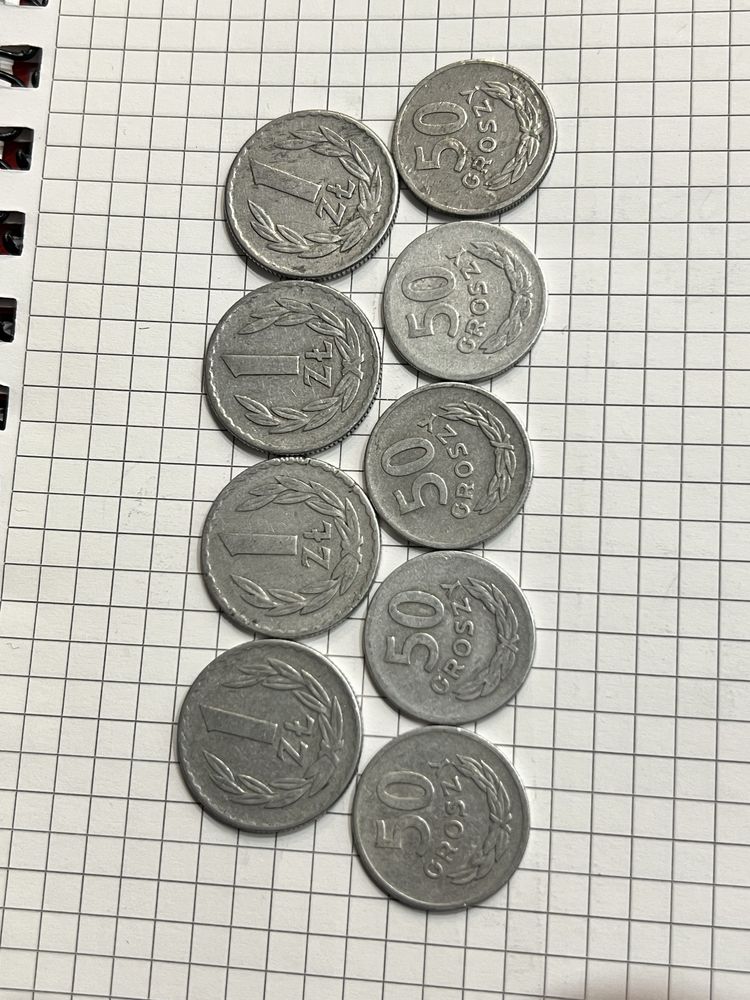 Rzadkie roczniki monet PRL w tym 1 zloty 1957, 1967