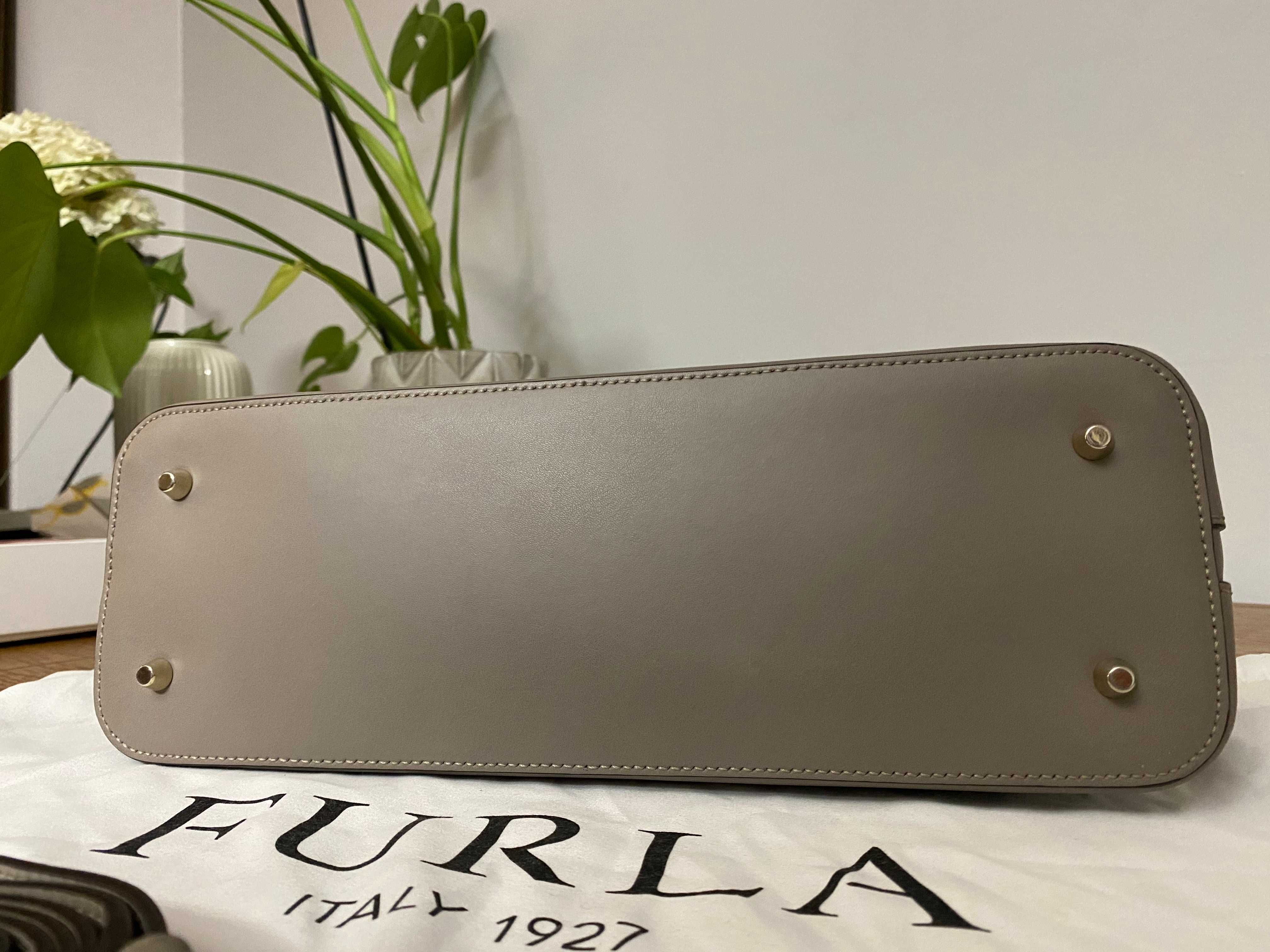 Torebka FURLA Milano 886485 B BKV7 VFO Sabbia Beżowa Skórzana