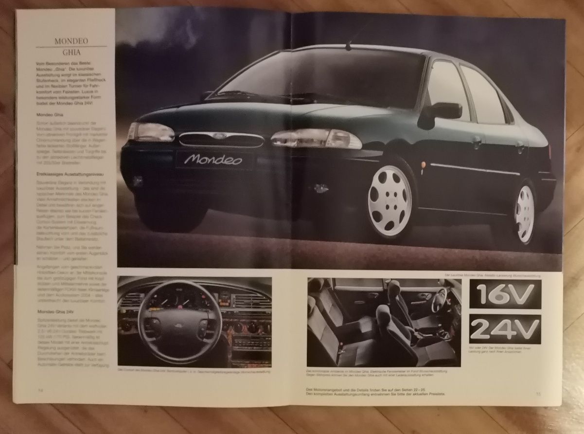 Ford Mondeo katalog prospekt w języku niemieckim motoryzacja