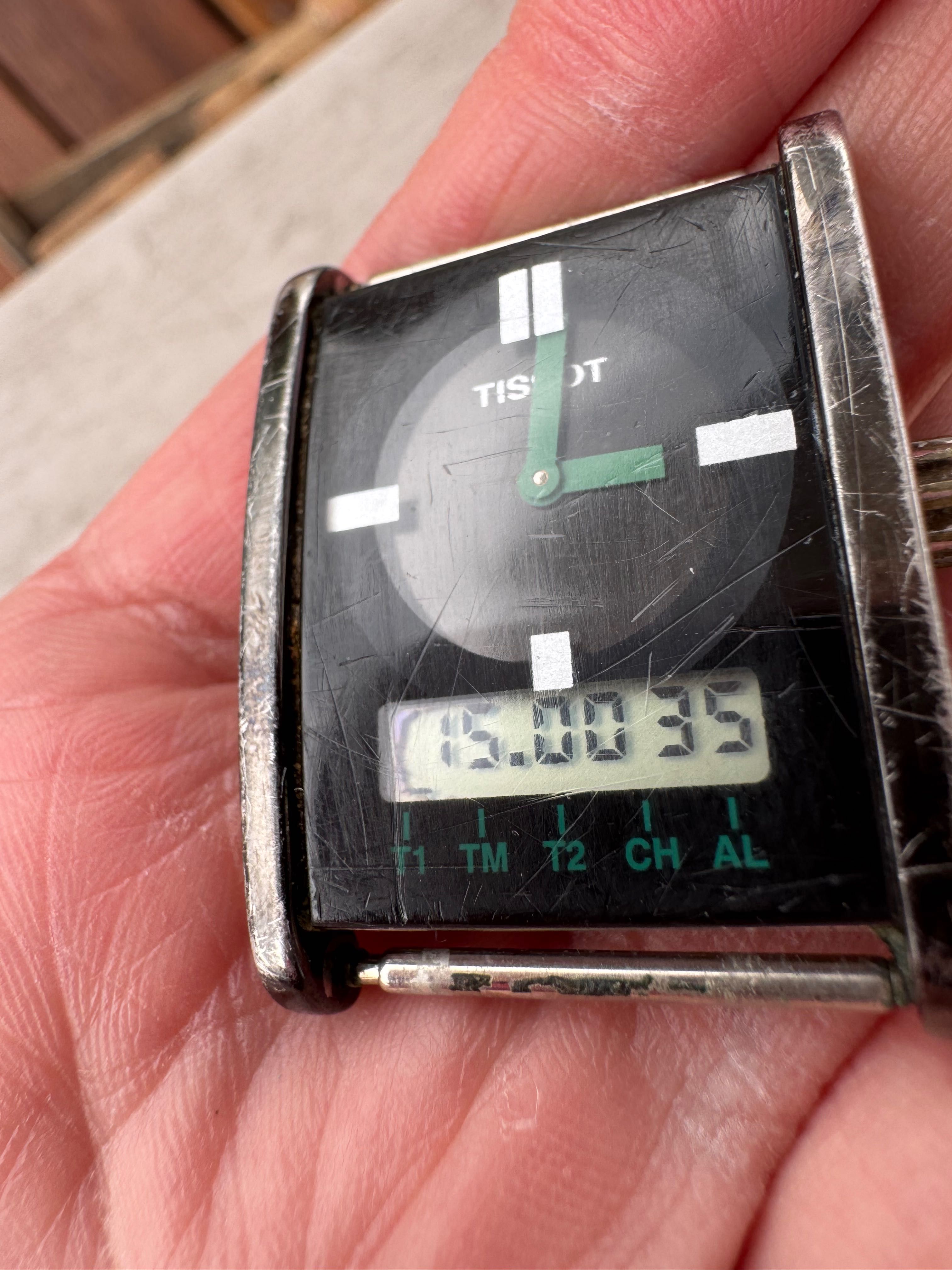 Tissot Two-Timer D377 zegarek męski działa