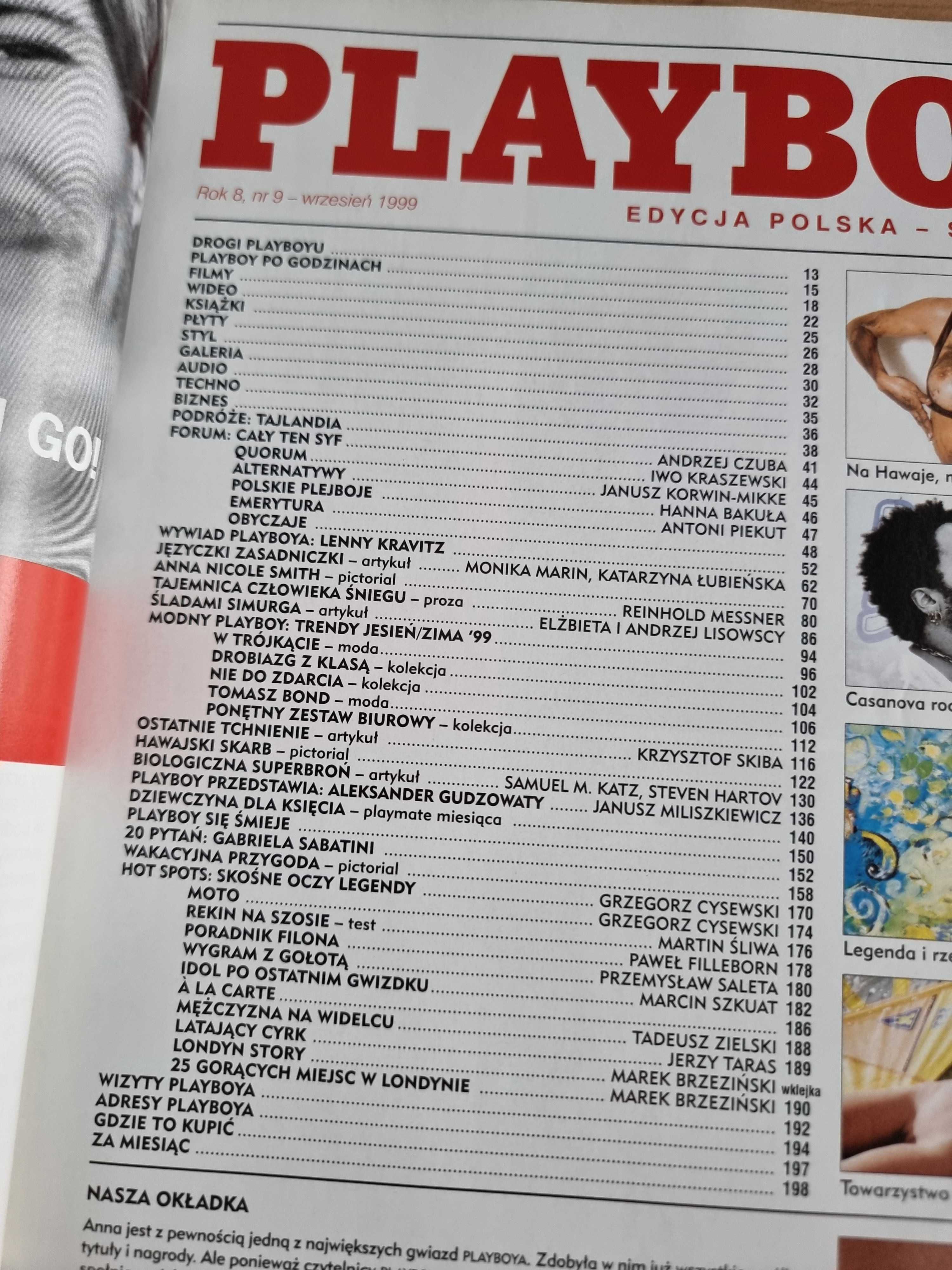 Playboy 9/1999 - Estibaliz Sanz, Anna Nicole Smith, Patricia Ford