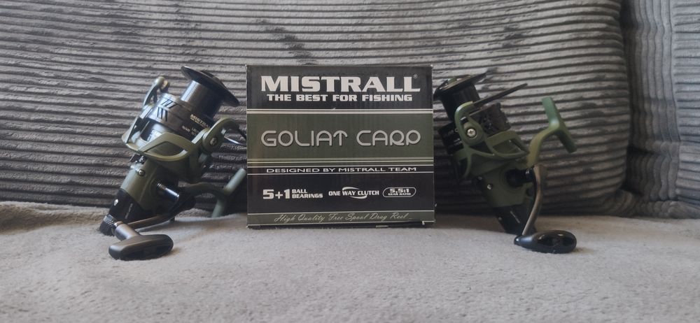 Kołowrotki mistral goliat carp 6000 z wolnym biegiem