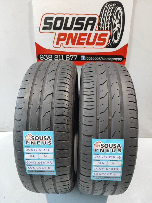 2 pneus semi novos continental 205-60R16 - Oferta da entrega