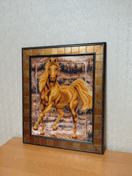 Картина вышитая  35×44,5,чешский бисер