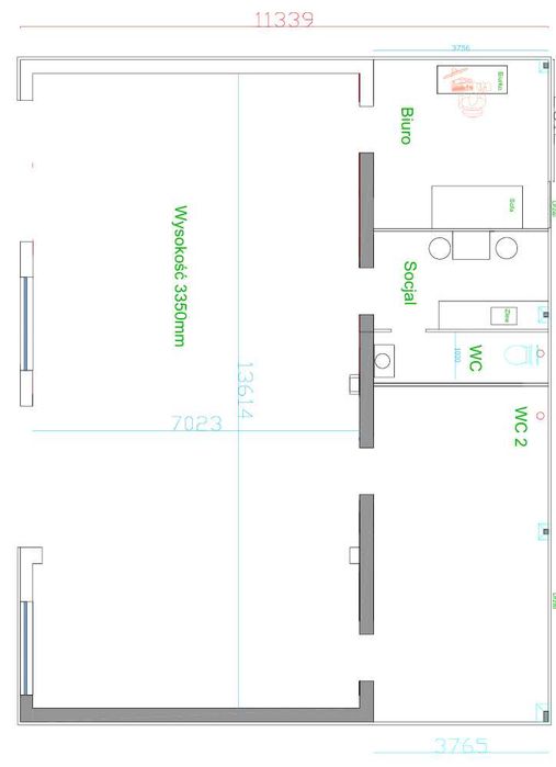 Hala 100m2 w Okolicy Kielc z mieszkaniem nad halą 50m2