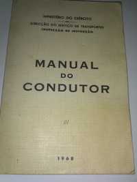 Livro "Manual do condutor" do Ministério do Exército de 1968