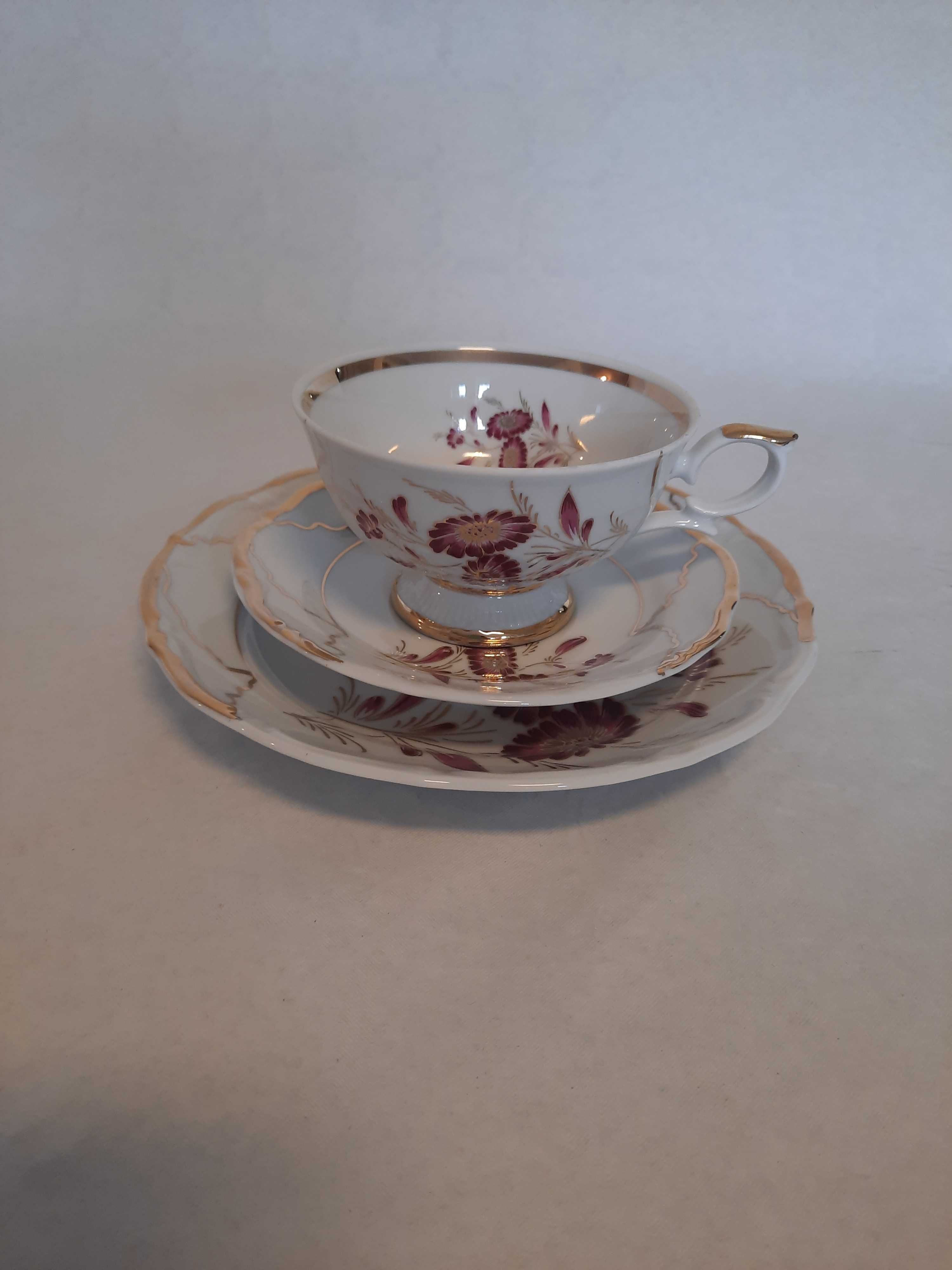 Stara Porcelanowa Filiżanka TRIO ROYAL Ręcznie Malowana lata 70-80XX w