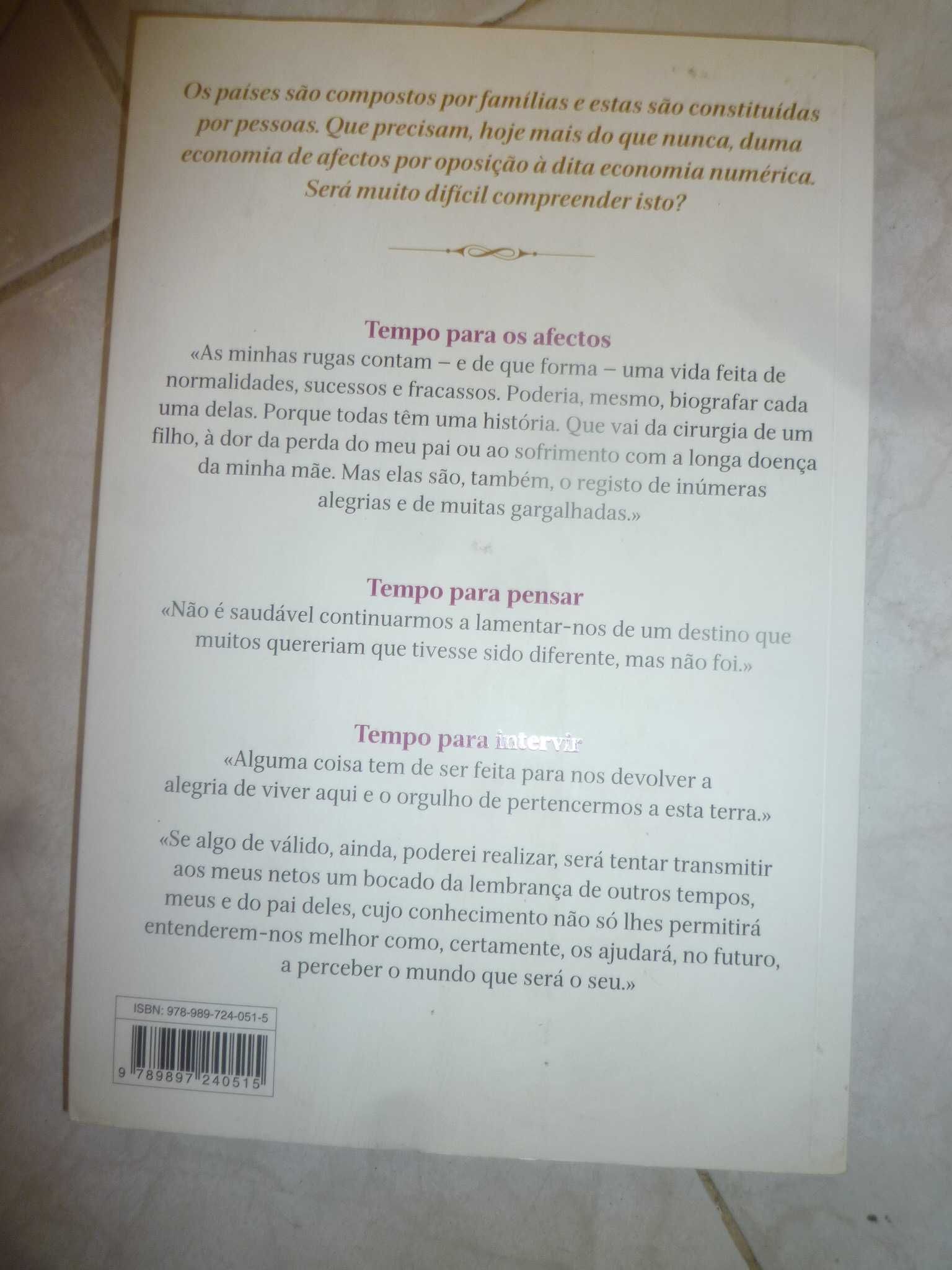 O Tempo e os Afectos da Helena Sacadura Cabral. 1º edição Novo