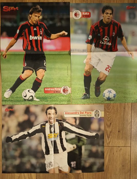 Plakaty Eto Barcelona Pirlo Kaka Milan Del Piero Juventus Turyn Piłka