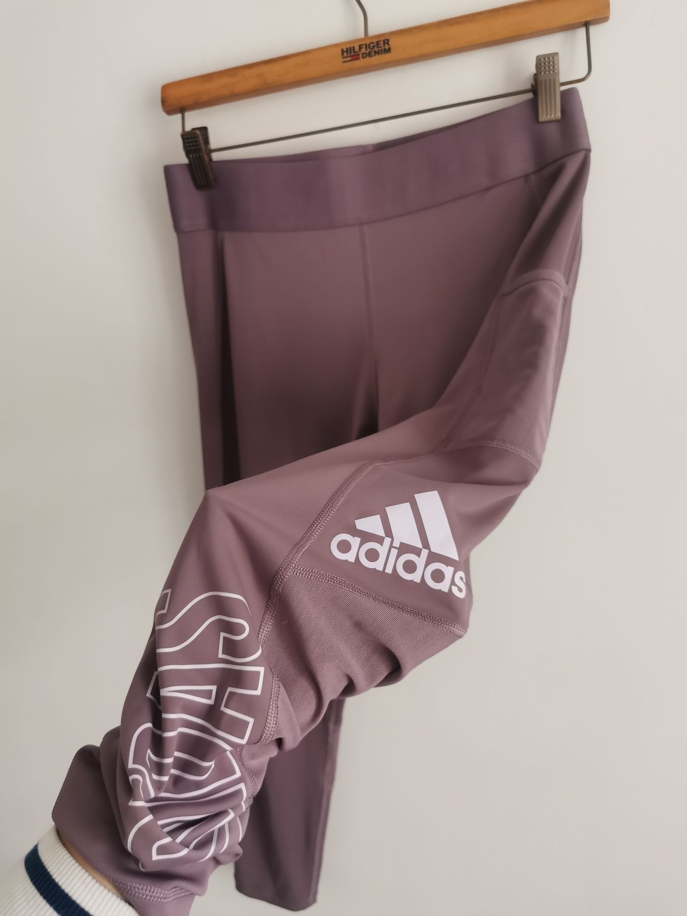 Adidas legginsy sportowe damskie logowane M