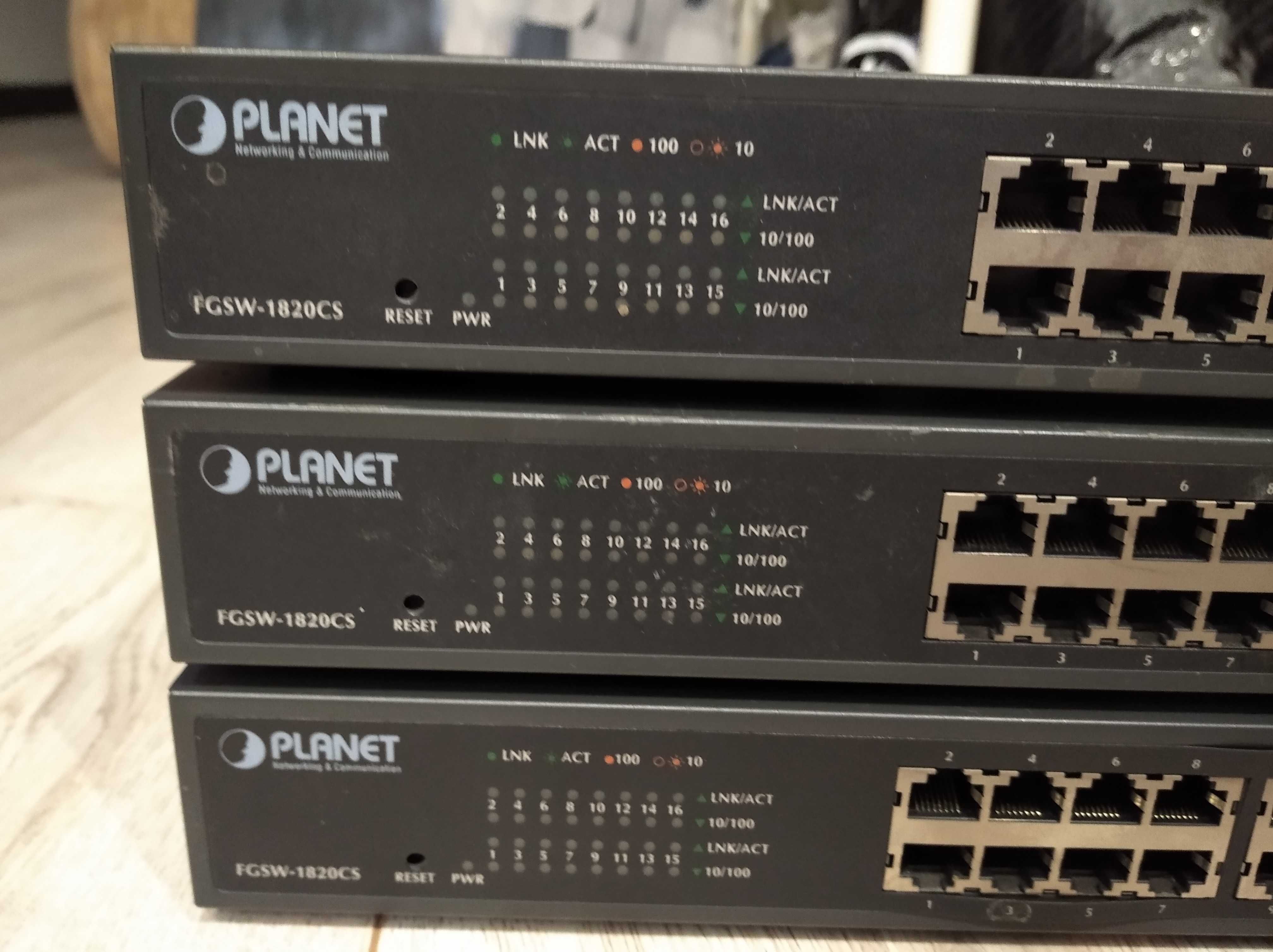 Продам світч керований PLANET FGSW-1820CS 10/100/1000Mbps порти комбін